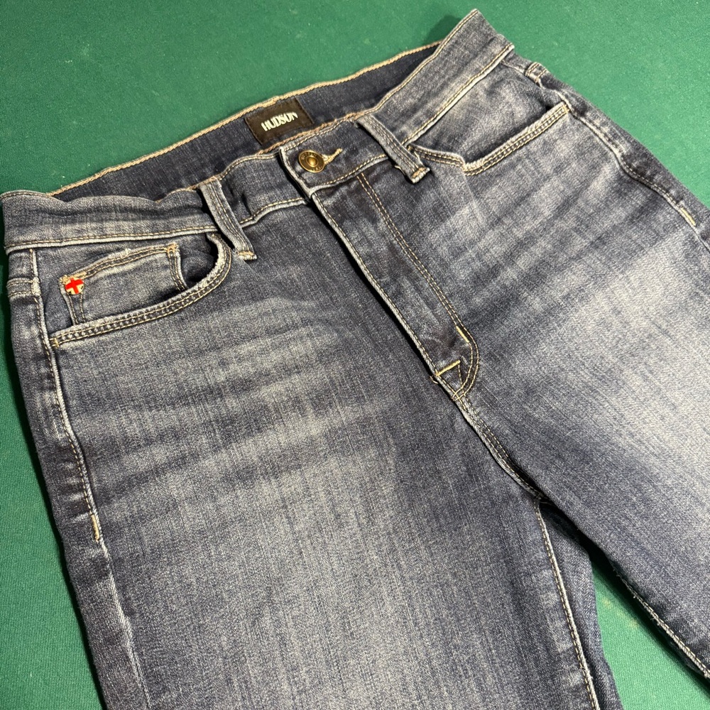 Hudson Dark Wash High Rise “Blair” Flare Jeans
